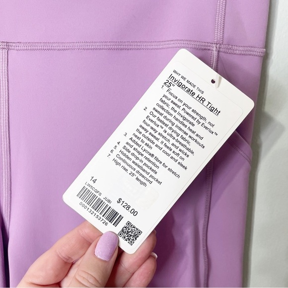 Lululemon Invigorate High Rise Pant Leggings with Pockets Purple Jubilee 14 NWT - Picture 6 of 11